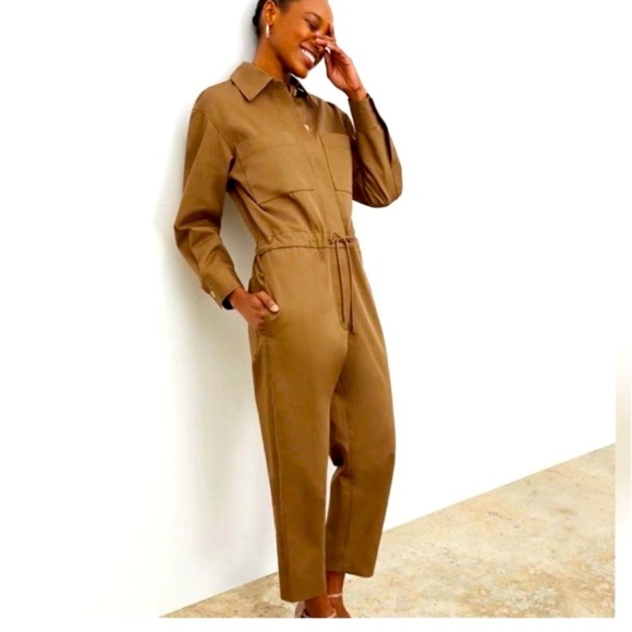 NWT MM LaFleur The Carr Jumpsuit Italian Organic Chino Utility Small Tall - Picture 4 of 13